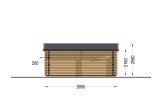 Garagem de madeira pré-fabricada para 2 carros MODERN DUO (44 mm), 6x6 m, 36 m² specification 4