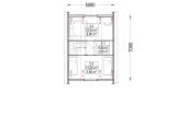 Casa de madeira pré-fabricada KARINA (34 mm + revestimento), 46 m² specification 2