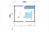 Casa de madeira pré-fabricada LIVINGTON S (Isolamento térmico, 44+44 mm), 50 m² specification 2
