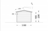 Abrigo de jardim em madeira MINI (28 mm), 3x2 m, 6 m² specification 4
