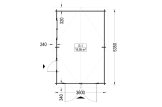 Garagem de madeira pré-fabricada para 1 carro MODERN (34 mm), 3.6x5.4 m, 20 m² specification 1