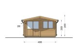 Abrigo de jardim em madeira LILLE (34 mm), 4x5 m, 20 m² specification 2