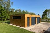 Garagem de madeira pré-fabricada para 2 carros SILVIA DUO F (34 mm + revestimento), 6x6 m, 36 m² customer 3