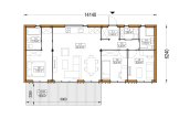 Casa de madeira para habitação BELLA 3 RV (Isolamento térmico PLUS, 44 mm + revestimento), 75 m² specification 1