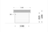 Abrigo de jardim em madeira ADAM S (44 mm), 3x3 m, 9 m² specification 5