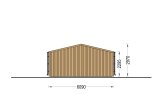 Garagem de madeira pré-fabricada para 4 carros SILVIA S (34 mm + revestimento), 12x6 m, 72 m² specification 5