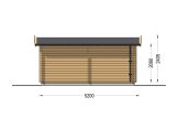 Garagem de madeira pré-fabricada para 1 carro CLASSIC (34 mm), 3.2x5.2, 16 m² specification 5
