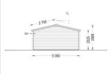 Abrigo de jardim em madeira DREUX S (34 mm), 5x4 m, 20 m² specification 4