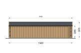 Garagem de madeira pré-fabricada para 4 carros SILVIA S (34 mm + revestimento), 12x6 m, 72 m² specification 4