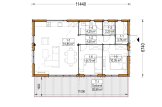 Casa de madeira para habitação CARLA RV (Isolamento térmico PLUS, 44 mm + revestimento), 66 m² specification 1