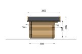 Abrigo de jardim em madeira WISSOUS (44 mm), 4x3 m, 12 m² specification 3