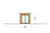Sauna de madeira OKO 2 (pinho natural) – 2,3×1,6 m, 2,7 m² specification 2