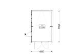 Garagem de madeira pré-fabricada para 1 carro MODERN (34 mm), 4x6 m, 21 m² specification 1