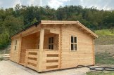 Casa de madeira pré-fabricada NANTES (44 mm), 6x4.7 m, 24 m² com terraço de 3.5 m² customer 2