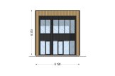 Casa de madeira para habitação KAYA 4L RV (Isolamento térmico PLUS, 44 mm + revestimento), 50 m² specification 3