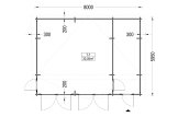 Garagem de madeira pré-fabricada para 2 carros TWIN DUO (44 mm), 8x6 m, 48 m² specification 1