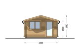 Abrigo de jardim em madeira DREUX (34 mm), 4x4 m, 16 m² specification 2