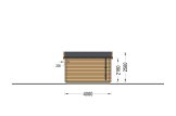 Garagem de madeira pré-fabricada para 1 carro MODERN (44 mm), 4x6 m, 24 m² specification 4