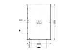 Garagem de madeira pré-fabricada para 1 carro CLASSIC (34 mm), 3.6x5.4 m, 20 m² specification 1