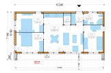 Casa de madeira para habitação KAYA 3 RV (Isolamento térmico PLUS, 44 mm + revestimento), 70 m² specification 1