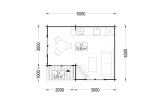 Casa de madeira para jardim OSLO (44 mm), 5x4 m, 20 m² specification 1