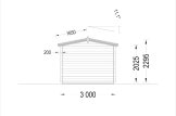 Abrigo de jardim em madeira ADAM S (44 mm), 3x3 m, 9 m² specification 4
