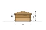 Abrigo de jardim em madeira RENNES (34 mm), 4x3 m, 12 m² specification 4