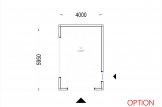 Garagem de madeira pré-fabricada para 1 carro SILVIA F (34 mm + revestimento), 4x6 m, 24 m² specification 7