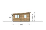 Garagem de madeira pré-fabricada para 2 carros MODERN (44 mm), 6x5 m, 30 m² specification 3