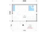Casa de madeira para jardim PREMIUM (34 mm + revestimento), 6x4 m, 24 m² specification 1