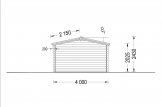 Abrigo de jardim em madeira LILLE (44 mm), 4x3 m, 12 m² specification 4