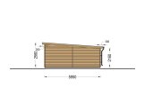 Garagem de madeira pré-fabricada para 1 carro MODERN (44 mm), 4x6 m, 24 m² specification 5