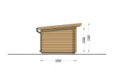 Abrigo de jardim em madeira LILLE F com telhado plano (44 mm), 4x3 m, 12 m² specification 3