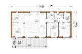 Casa pré-fabricada para habitação BELLA 3 PV (Isolamento térmico PLUS, 44 mm + revestimento), 75 m² specification 1