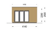 Abrigo de jardim em madeira PREMIUM S (Isolamento térmico PLUS, 34 mm + revestimento), 4.1x2.4 m, 10 m² specification 2