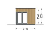 Escritório de jardim PREMIUM (34 mm + revestimento), 3x3 m, 9 m² specification 3