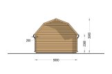Garagem de madeira pré-fabricada para 1 carro MISSISSIPPI (44 mm), 5x6 m, 30 m² specification 4