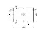 Garagem de madeira pré-fabricada para 1 carro TWIN (44 mm), 4x6 m, 24 m² specification 1