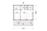 Casa de madeira pré-fabricada ANGELA (44 mm + revestimento), 43 m² specification 1