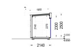 Escritório de jardim PREMIUM (34 mm + revestimento), 3x2 m, 6 m² specification 6
