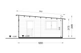 Garagem de madeira pré-fabricada para 1 carro MODERN (34 mm), 3.6x5.4 m, 20 m² specification 6
