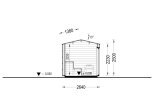 Sauna de madeira SERENE 1 com alpendre (madera queimada + pinho natural) – 3,3×2,5 m, 6,25 m² specification 6
