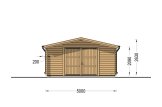 Garagem de madeira pré-fabricada para 1 carro CLASSIC S (44 mm), 5x6 m, 30 m² specification 2