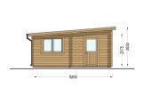 Garagem de madeira pré-fabricada para 1 carro MODERN (34 mm), 3.6x5.4 m, 20 m² specification 3
