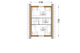 Casa de madeira para habitação KARINA RV (Isolamento térmico PLUS, 44 mm + revestimento), 46 m² specification 2