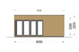 Casa de madeira para jardim PREMIUM (Isolamento térmico PLUS, 34 mm + revestimento), 6x4 m, 24 m² specification 2