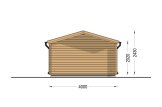 Abrigo de jardim em madeira DREUX (44 mm), 4x4 m, 16 m² specification 4