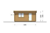 Abrigo de jardim em madeira DREUX F com telhado plano (34 mm), 5x4 m, 18 m² specification 2