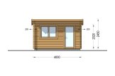 Abrigo de jardim em madeira DREUX F com telhado plano (44 mm), 4x3 m, 12 m² specification 2