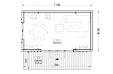 Abrigo de jardim em madeira PREMIUM (34 mm + revestimento), 7x4 m, 25 m² specification 1
